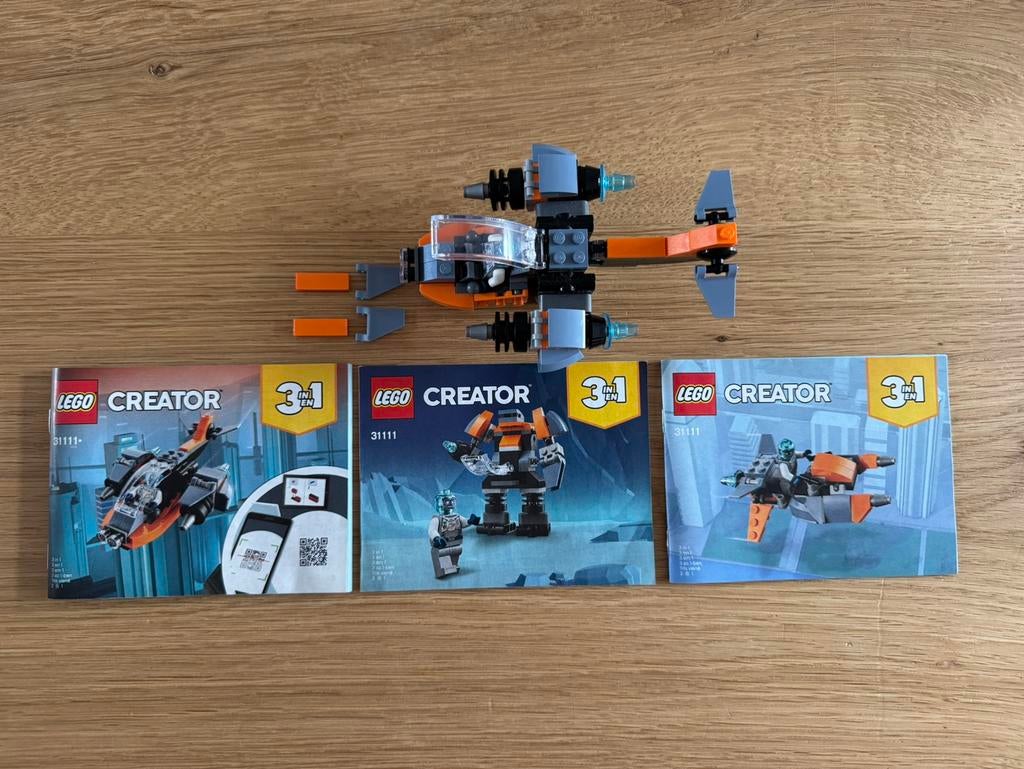 Lego creator 3 in 1 set cyber drone 6+, Ophalen, Zo goed als nieuw