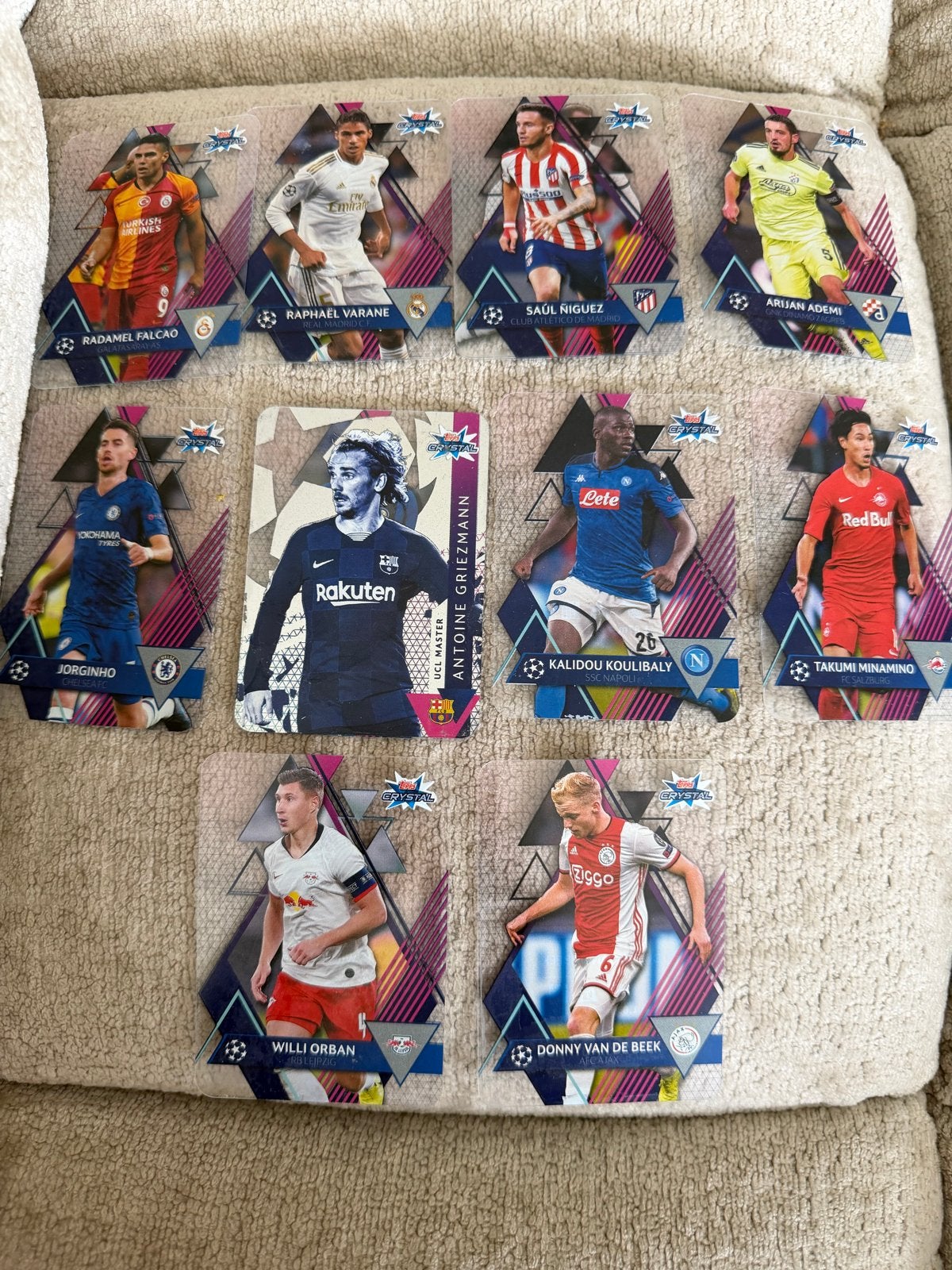 Topps Crystal UCL 19/20 - Set van 10 Cards (Griezmann), Ophalen of Verzenden, Zo goed als nieuw, Buitenlandse clubs, Spelerskaart