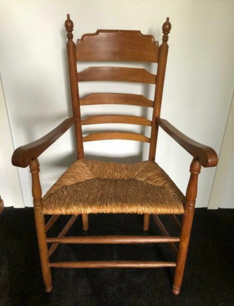 Stoel met rieten zitting (antiek), Huis en Inrichting, Ophalen, Hout, Eén