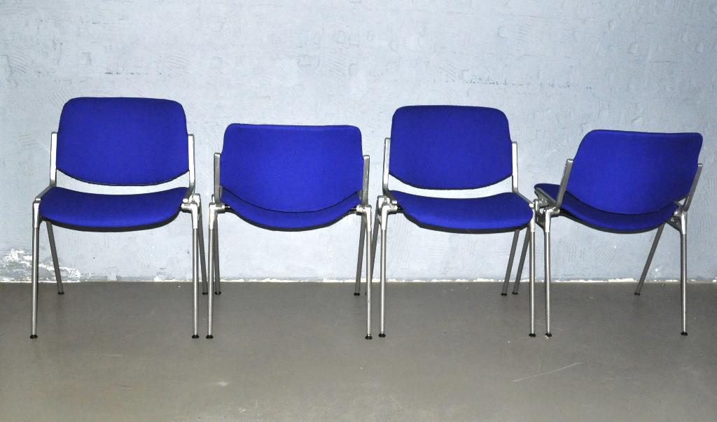 Vintage Castelli stoelen, Ophalen, Blauw, Gebruikt, Vintage design