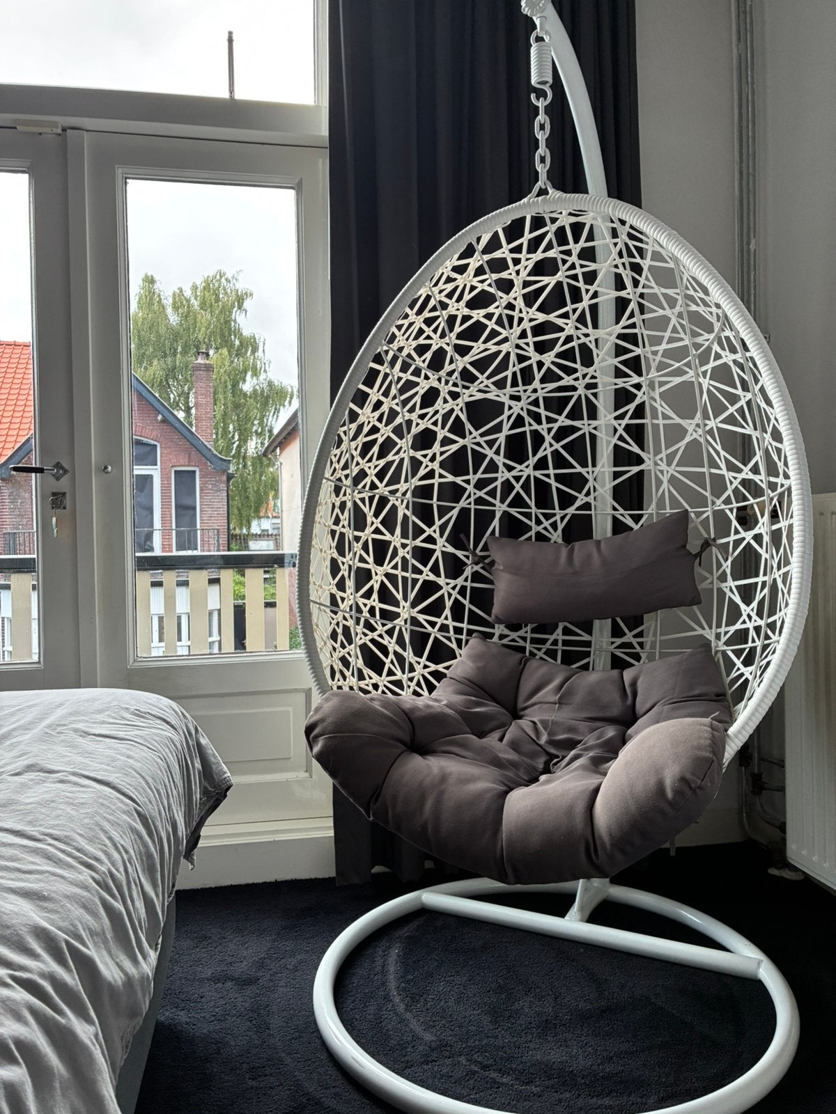 Ei stoel / hangstoel / schommelstoel Xenos, Ophalen, Overige materialen, Wit, Zo goed als nieuw
