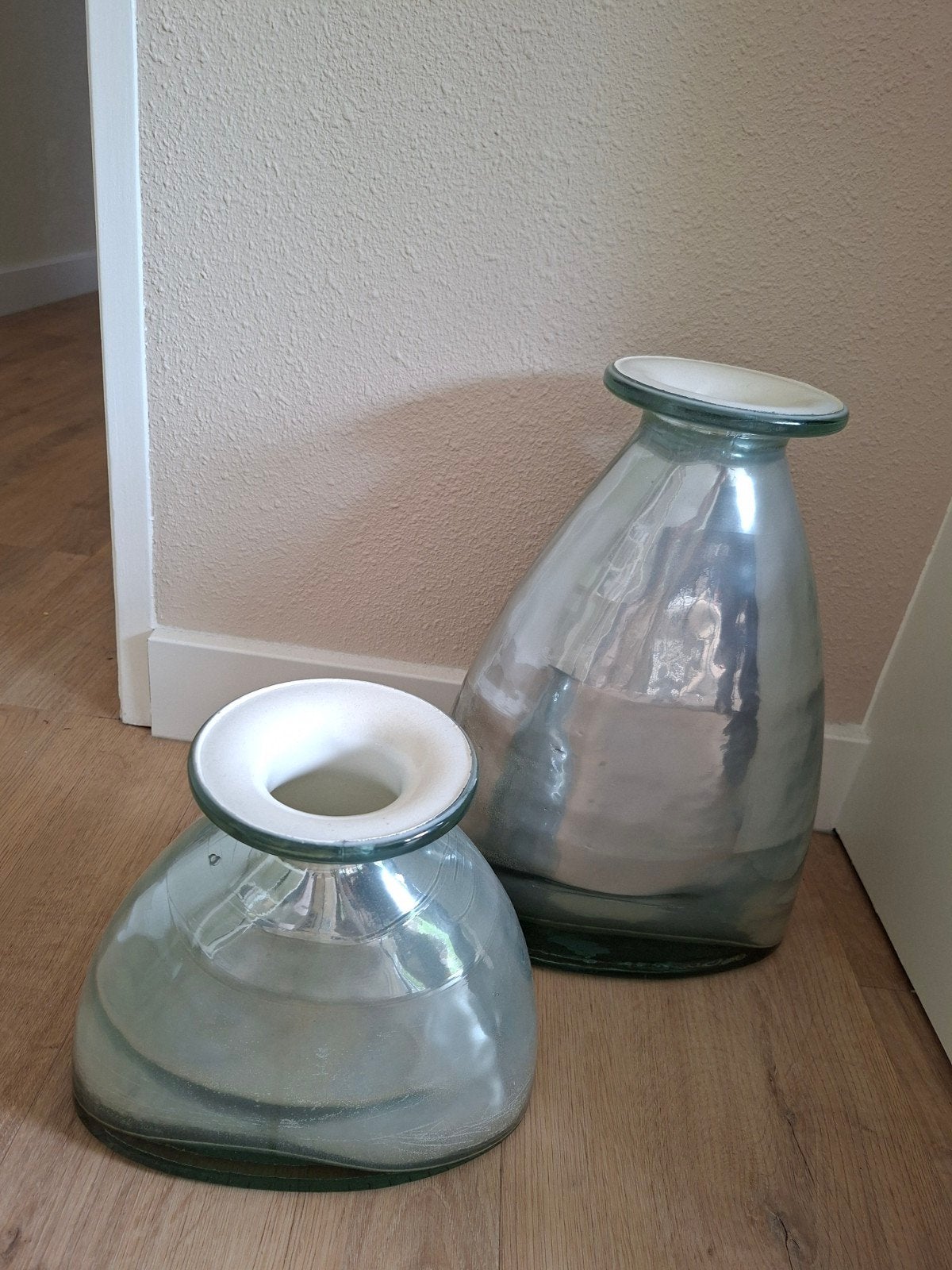 vazen, Ophalen of Verzenden, Wit, Glas
