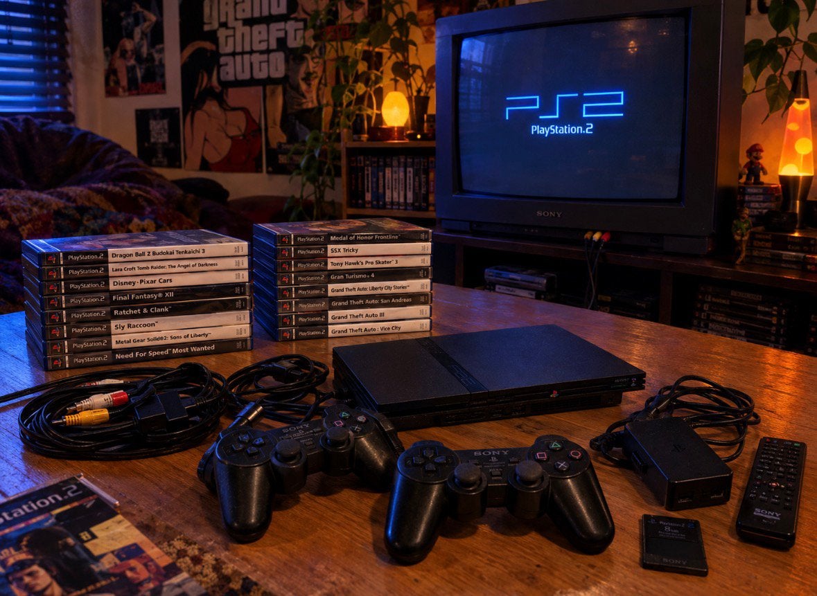 Playstation 2 met accesoires en games, Spelcomputers en Games, Ophalen of Verzenden, Zo goed als nieuw, Met 2 controllers