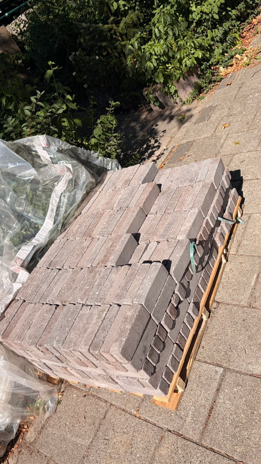 Gratis nieuwe straat stenen, Tuin en Terras, Ophalen, Zo goed als nieuw, Beton, Klinkers