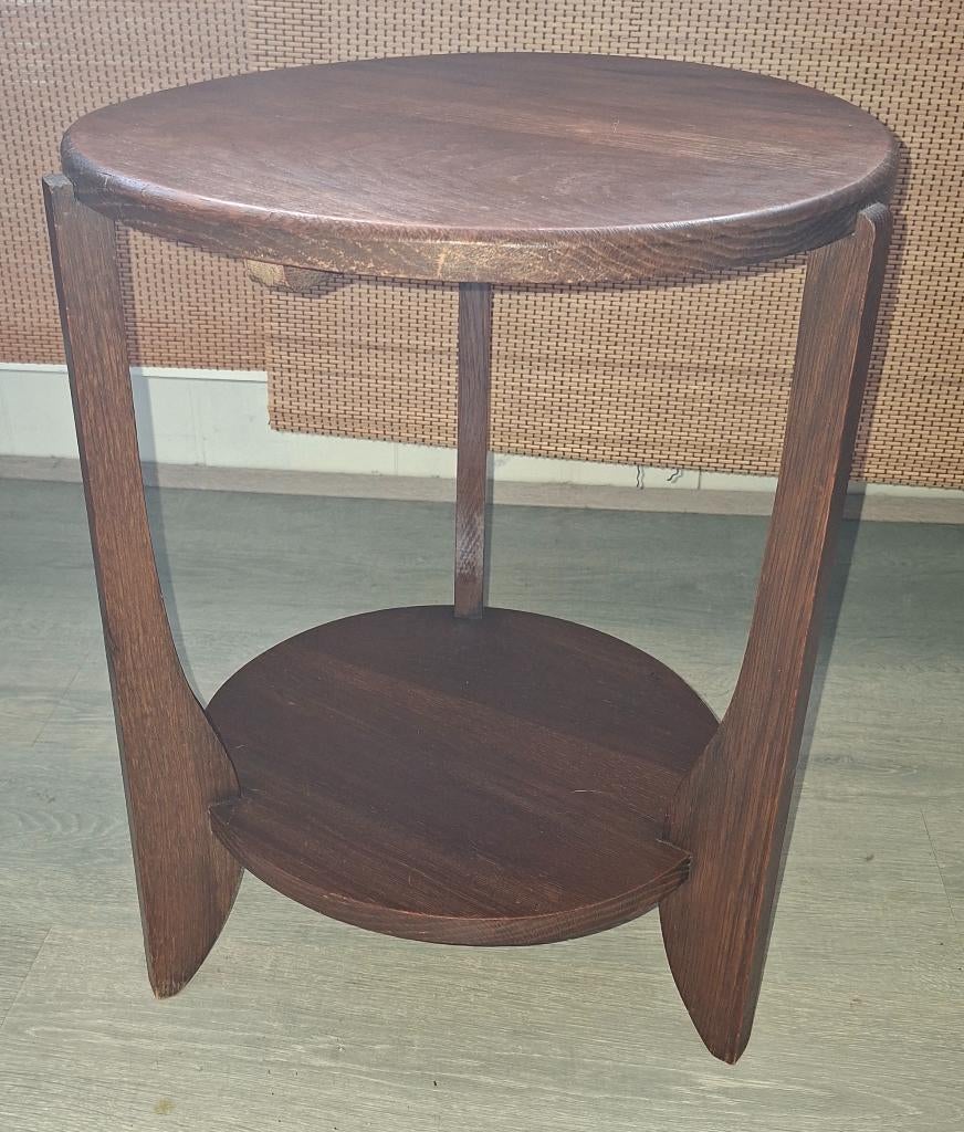 Eiken Art Deco, Amsterdamse school bijzettafel, plantentafel, Ophalen of Verzenden