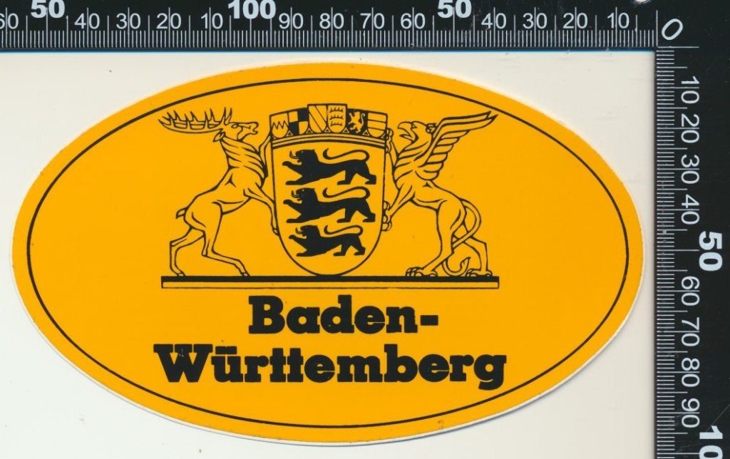Sticker: Baden Wurttemberg (2), Ophalen of Verzenden, Zo goed als nieuw, Bedrijf of Vereniging