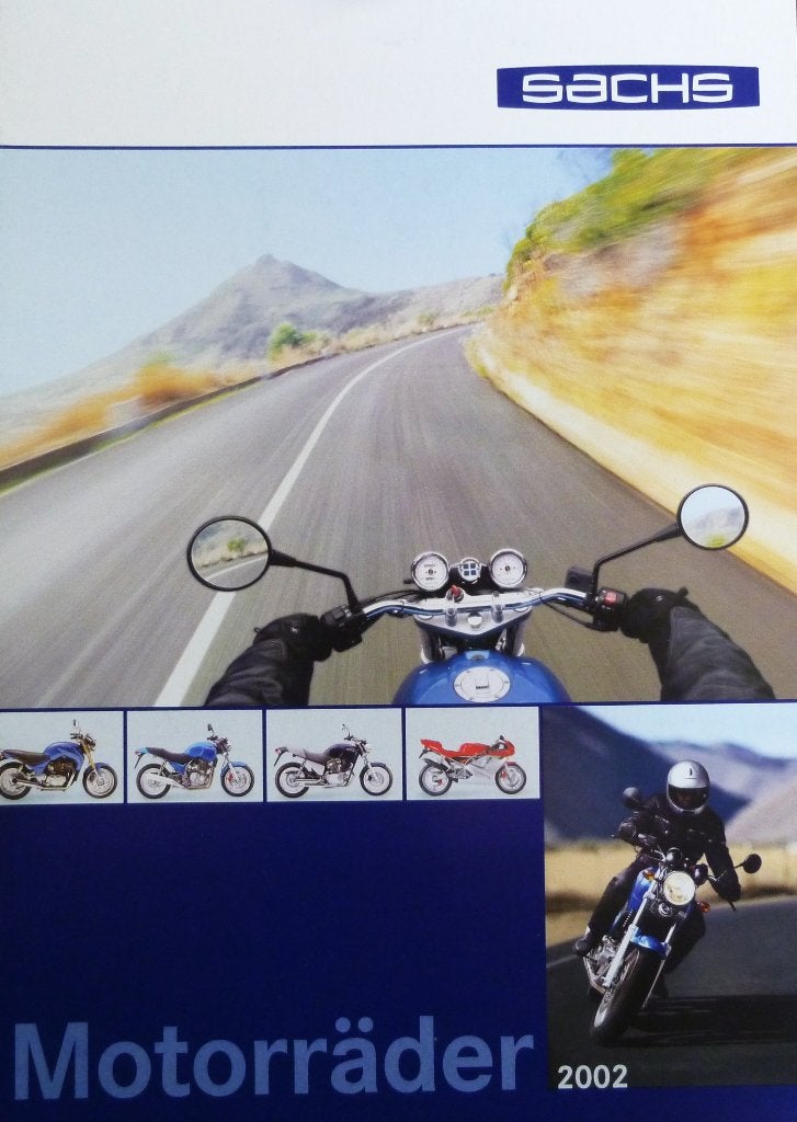 FOLDER SACHS Motorräder 2002 + Sonderdruck Roadster 800, Motoren, Ophalen of Verzenden, Overige merken