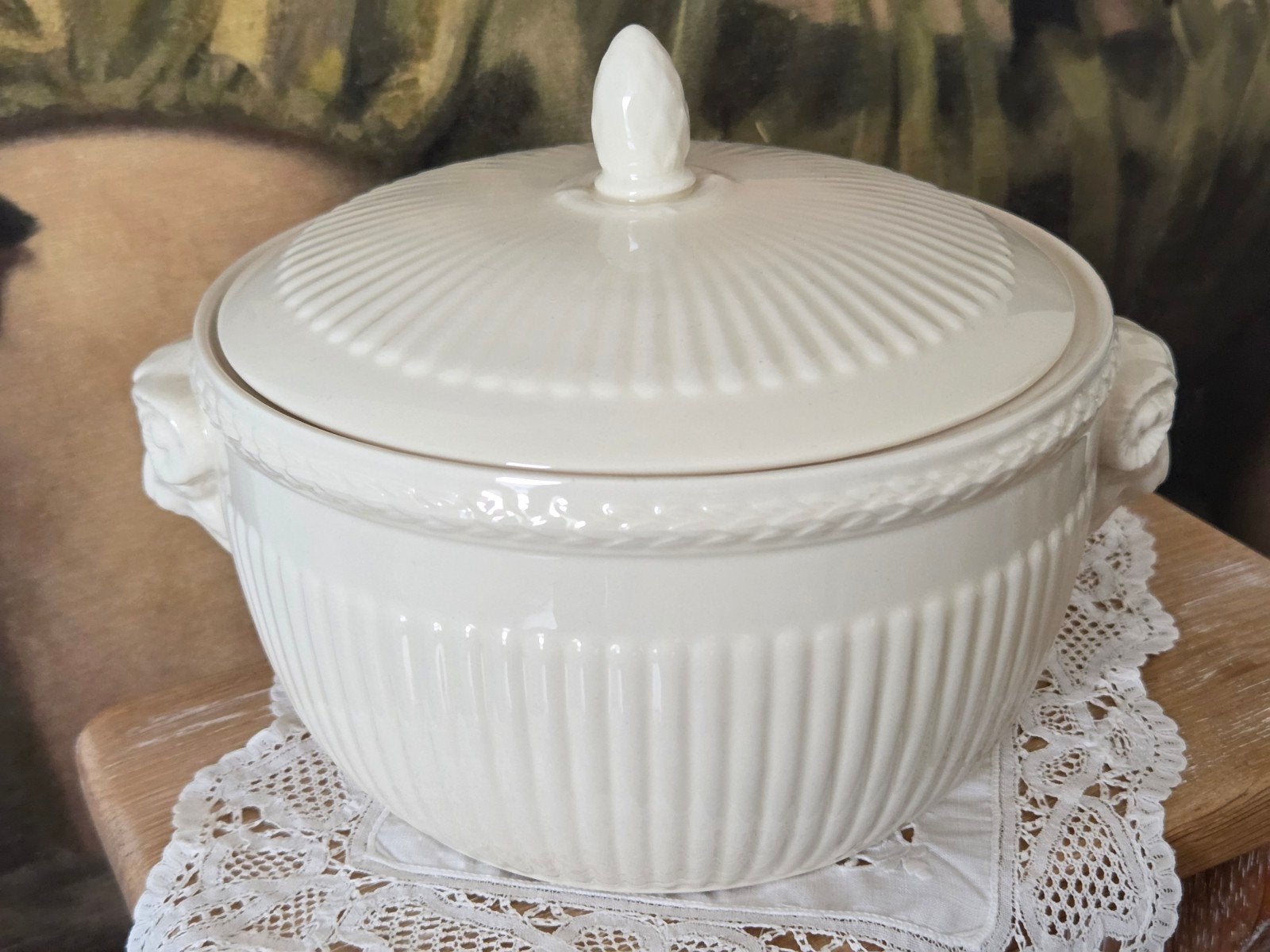 Wedgwood Edme ovenschaal met deksel dekschaal, Ophalen of Verzenden, Wedgwood, Aardewerk, Schaal of Schalen