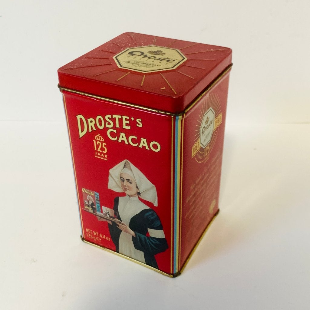 Vintage Droste Cacao Blik - 125 Jaar Jubileum Editie