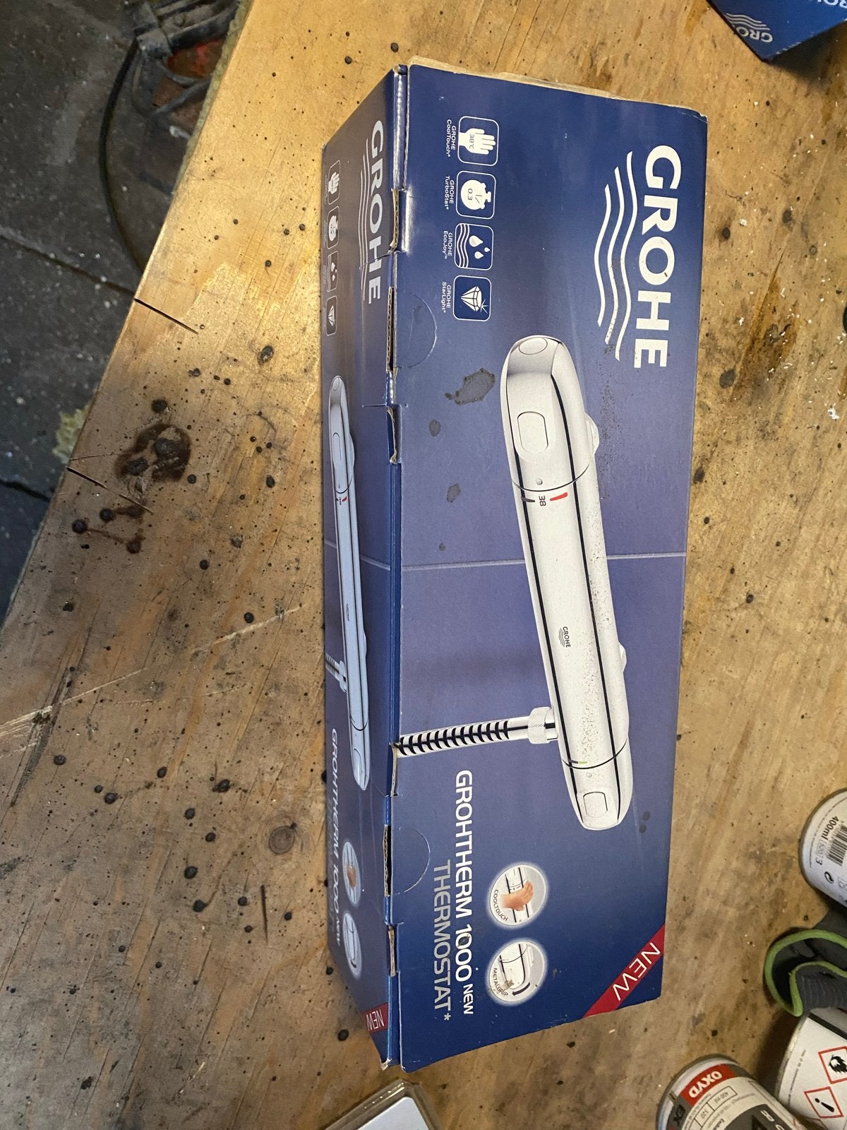 Nieuwe Grohe Grohtherm 1000 New Thermostaatkraan 15 cm, Ophalen of Verzenden, Nieuw, Chroom, Kraan