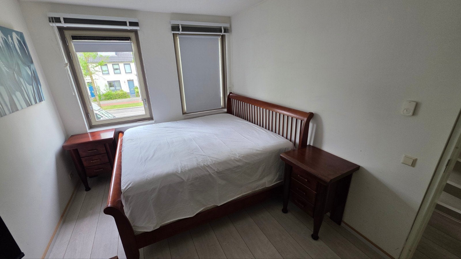 Gratis bed met luxe kingsize matras, Huis en Inrichting, Slaapkamer | Bedden, Gebruikt, Bruin, Tweepersoons, Ophalen of Verzenden