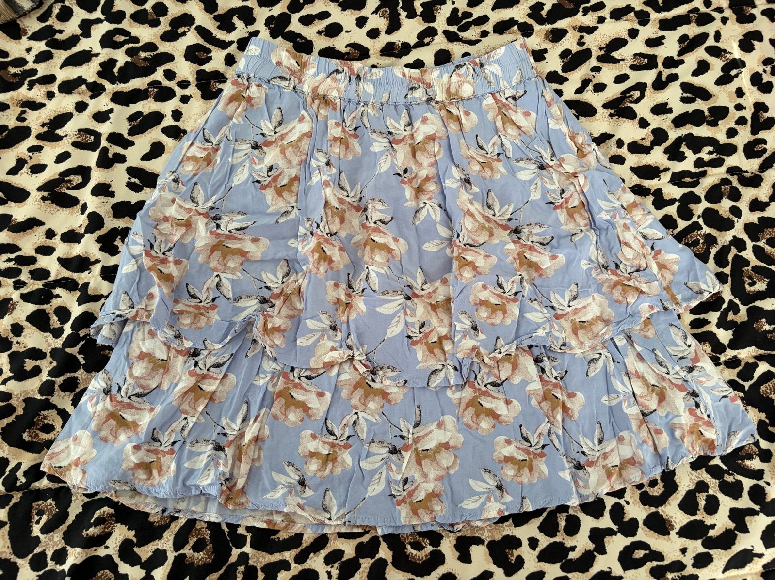 NA-KD bloemenprint rokje maat 36, Kleding | Dames, Blauw, Ophalen of Verzenden, Zo goed als nieuw, Maat 36 (S)