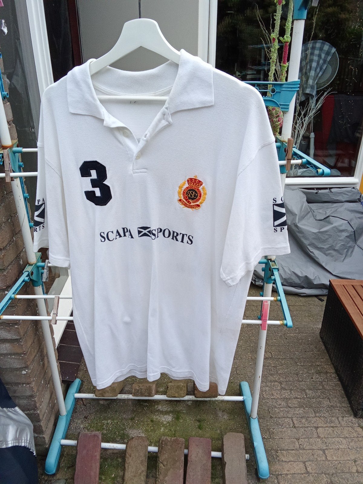 Scapa Sports Polo Shirt - Maat XL, Wit, Scapa Sports, Maat 56/58 (XL), Ophalen of Verzenden