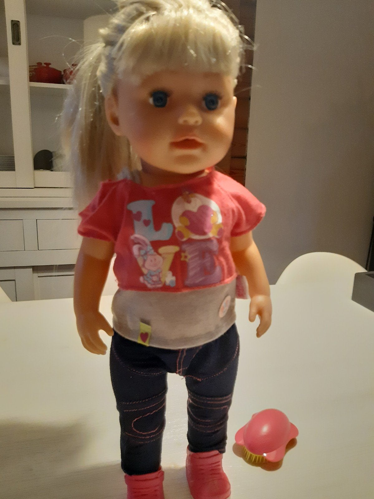 Baby Born Zapf Grote Zus pop met kleding en borstel, Ophalen of Verzenden, Zo goed als nieuw, Overige typen