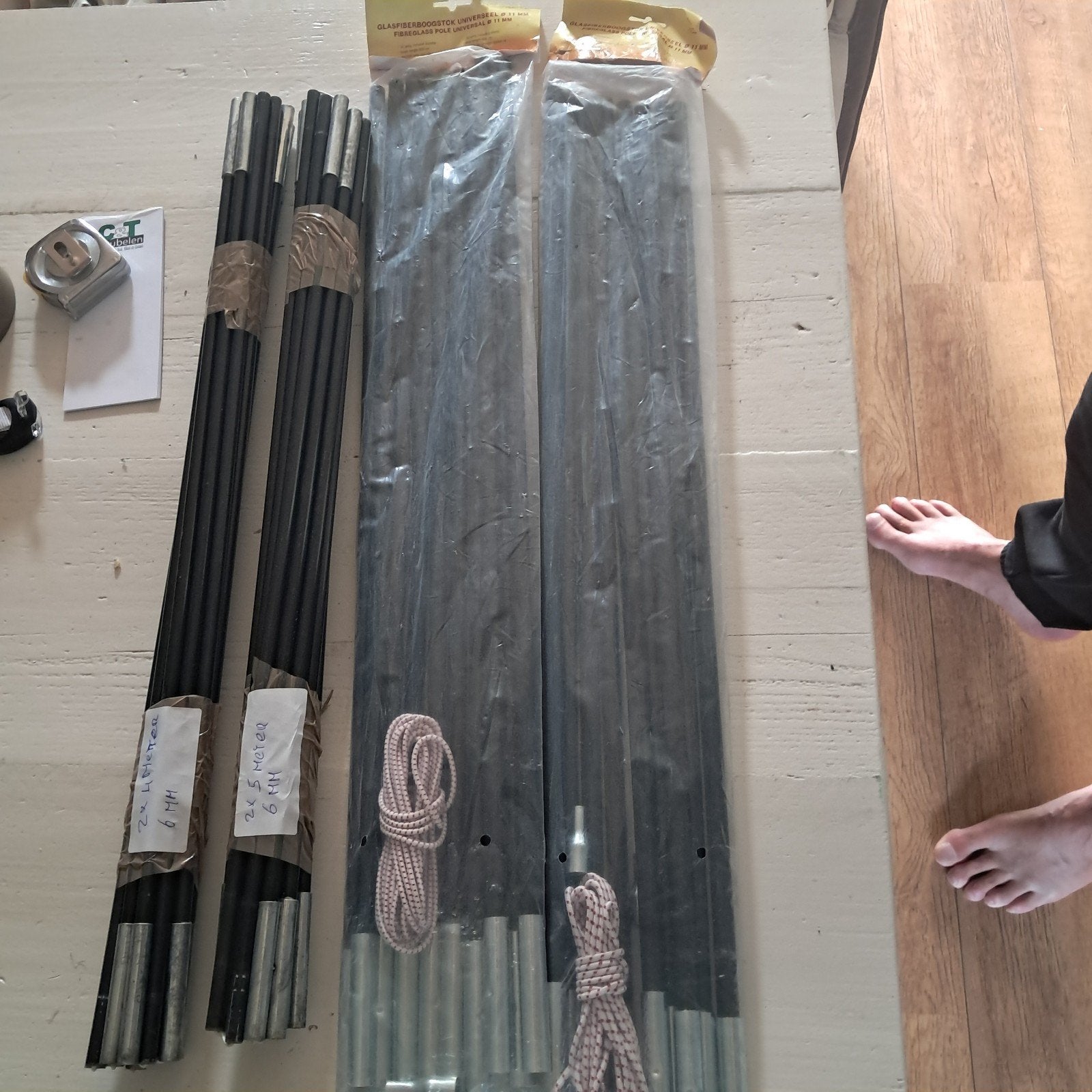 Glasfiber boogstokken voor tenten - diverse lengtes, Ophalen of Verzenden