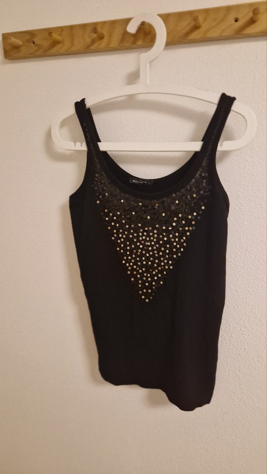 Espresso top met glitters, maat L, Kleding | Dames, Tops, Espresso, Zwart, Maat 42/44 (L), Ophalen of Verzenden