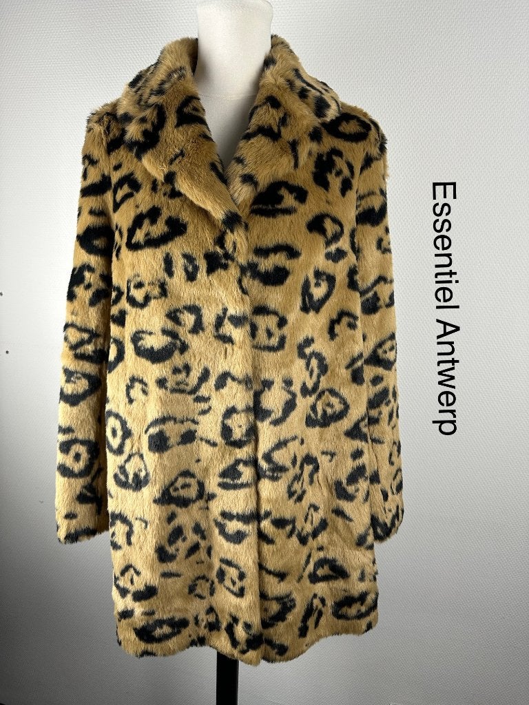 Essentiel Antwerp Faux Fur Jas  (mt: 38) F6/806, Maat 38/40 (M), Bruin, Ophalen of Verzenden, Zo goed als nieuw