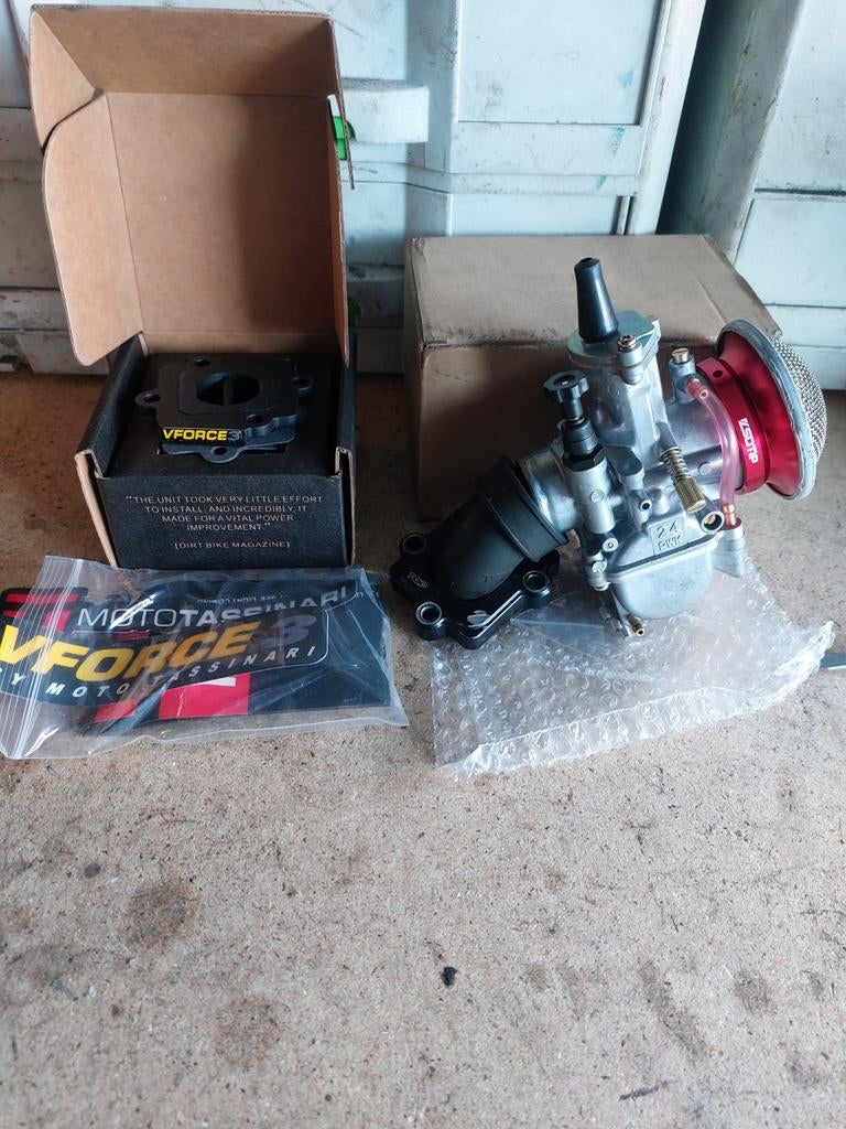 Aerox inlaat set 24mm vforce3 racefilter 70cc, Ophalen of Verzenden, Nieuw, Carburateur, Yamaha