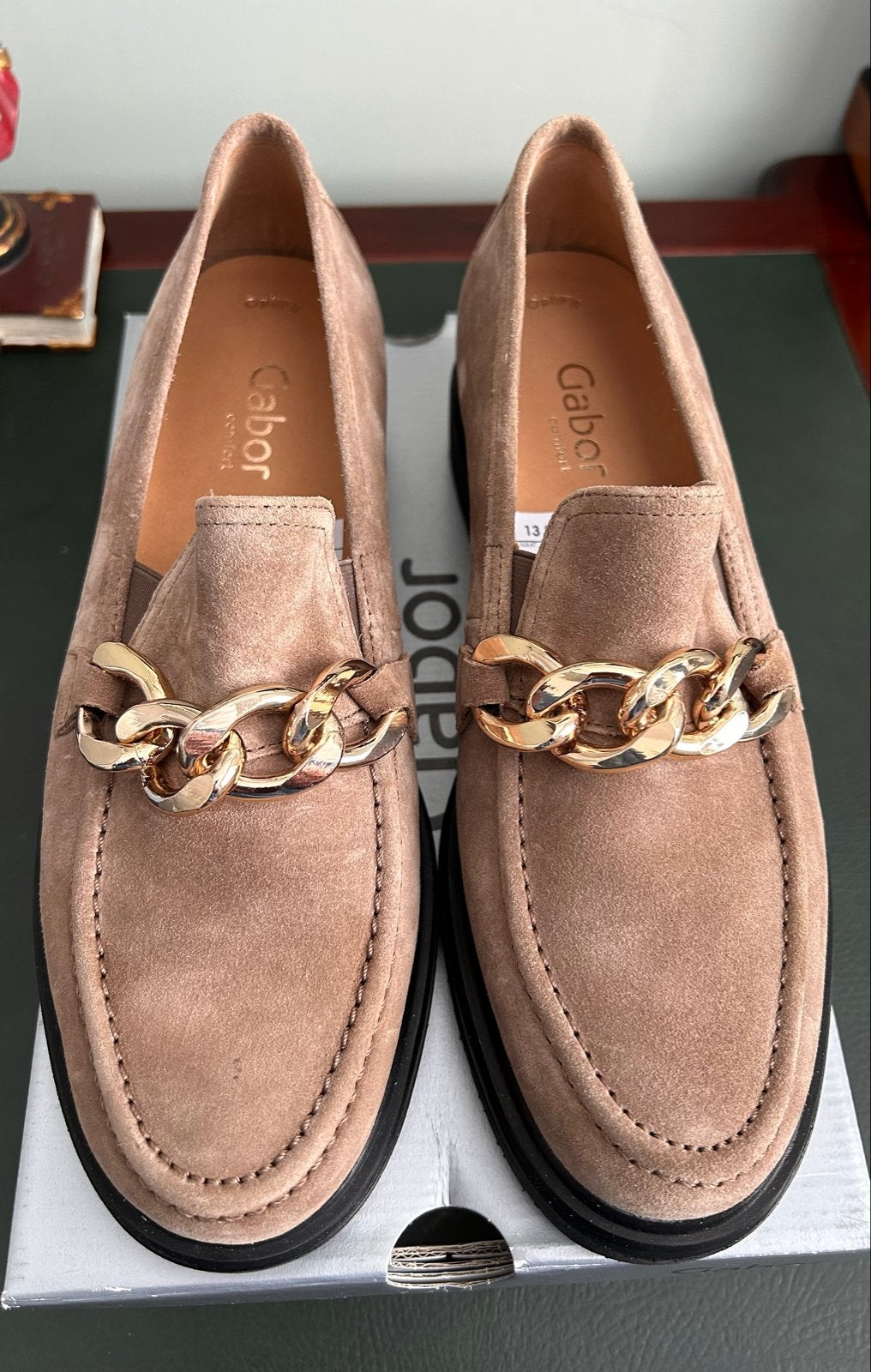 Nieuwe Gabor lederen damesloafers/instappers maat 40, Ophalen of Verzenden, Nieuw, Bruin, Instappers