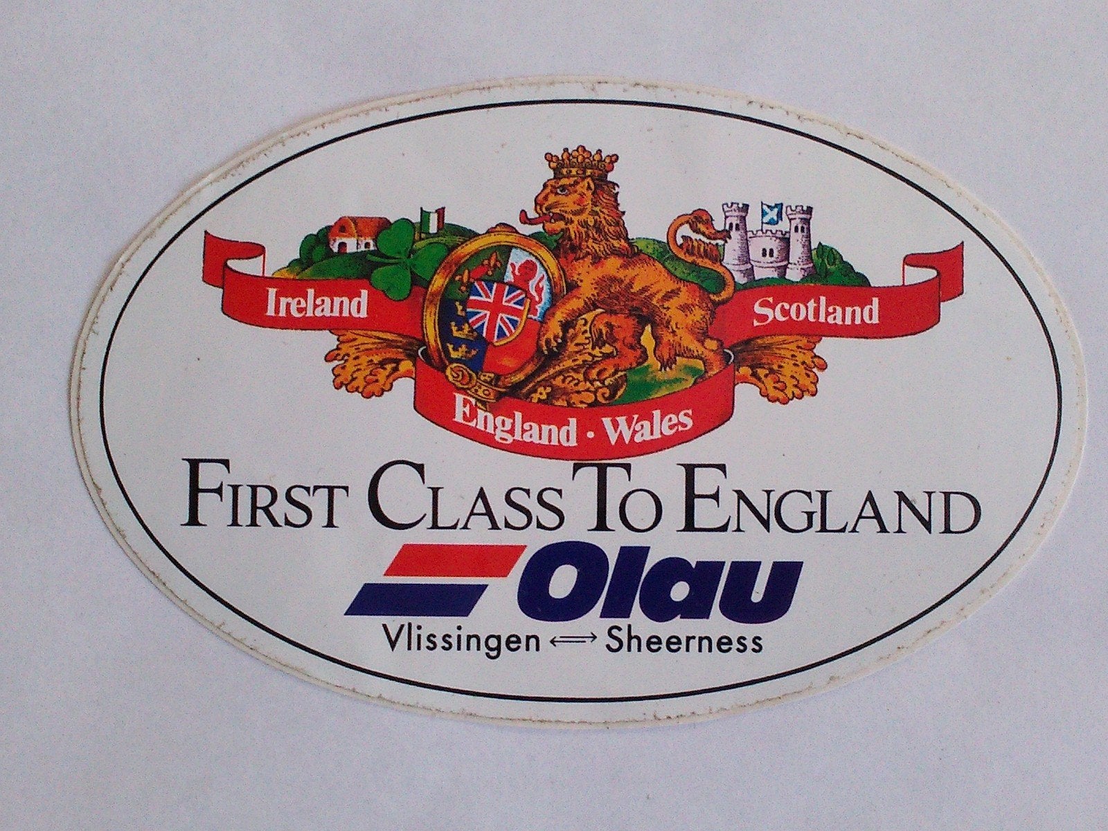 Sticker Olau ferry, Ophalen of Verzenden, Zo goed als nieuw
