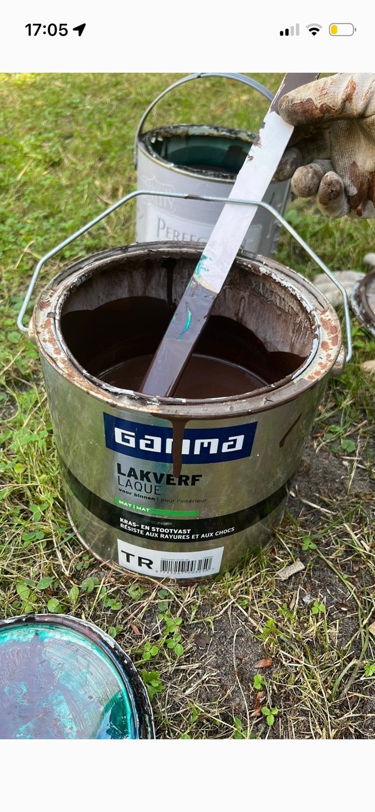Lakverf cacao bean van gamma ongeveer 1,8L, Ophalen of Verzenden, Zo goed als nieuw