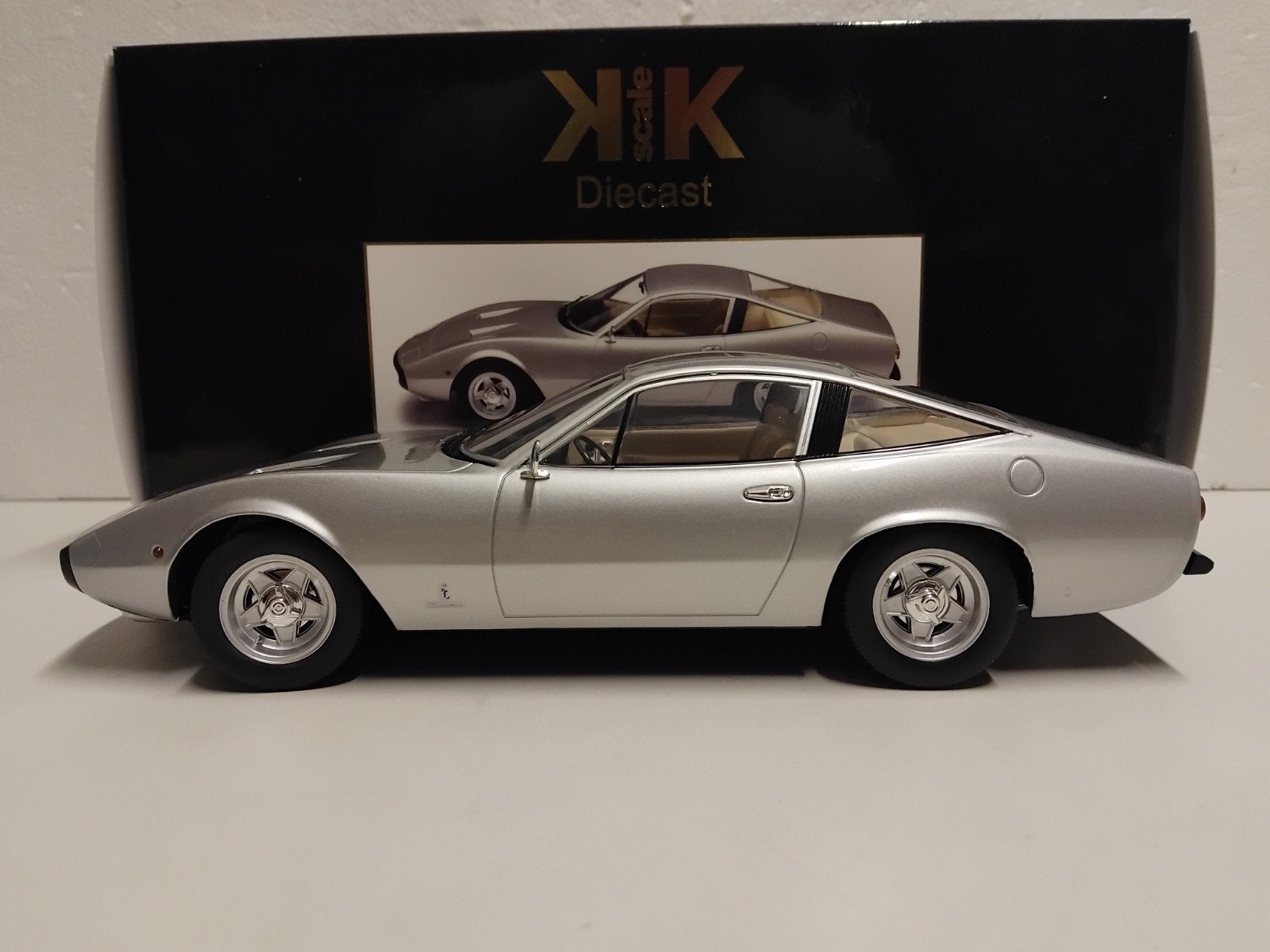Ferrari 365 GTC 4 silver KK Limited 1:18 KRD, Ophalen of Verzenden, Zo goed als nieuw, Auto, Overige merken