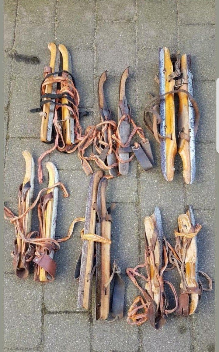 6 paar botjes schaatsen schaats schaatsje friese doorlopers, Ophalen of Verzenden