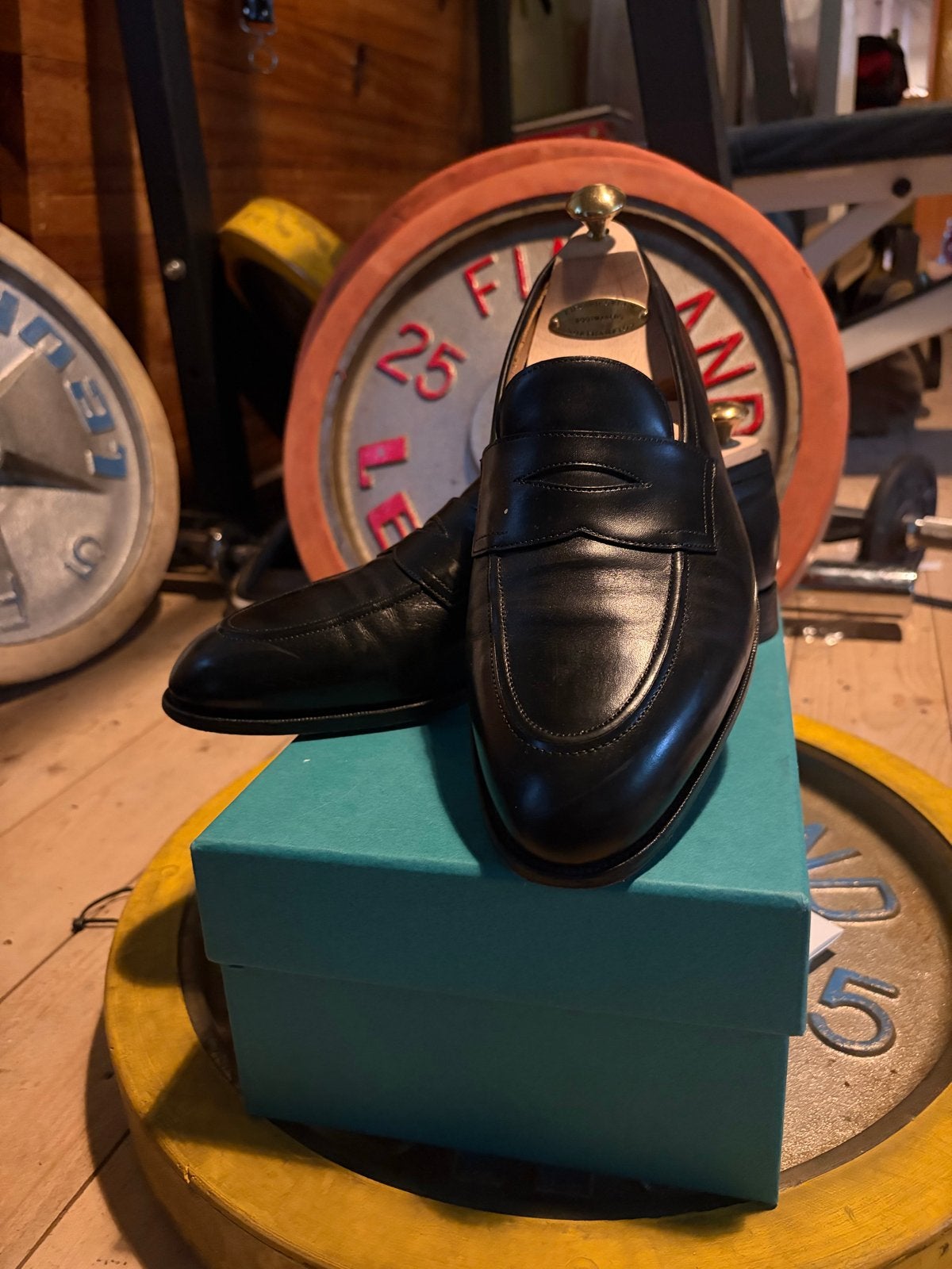 Edward Green Piccadilly Loafers - Zwart - Maat 9, Ophalen of Verzenden, Gedragen, Zwart, Loafers