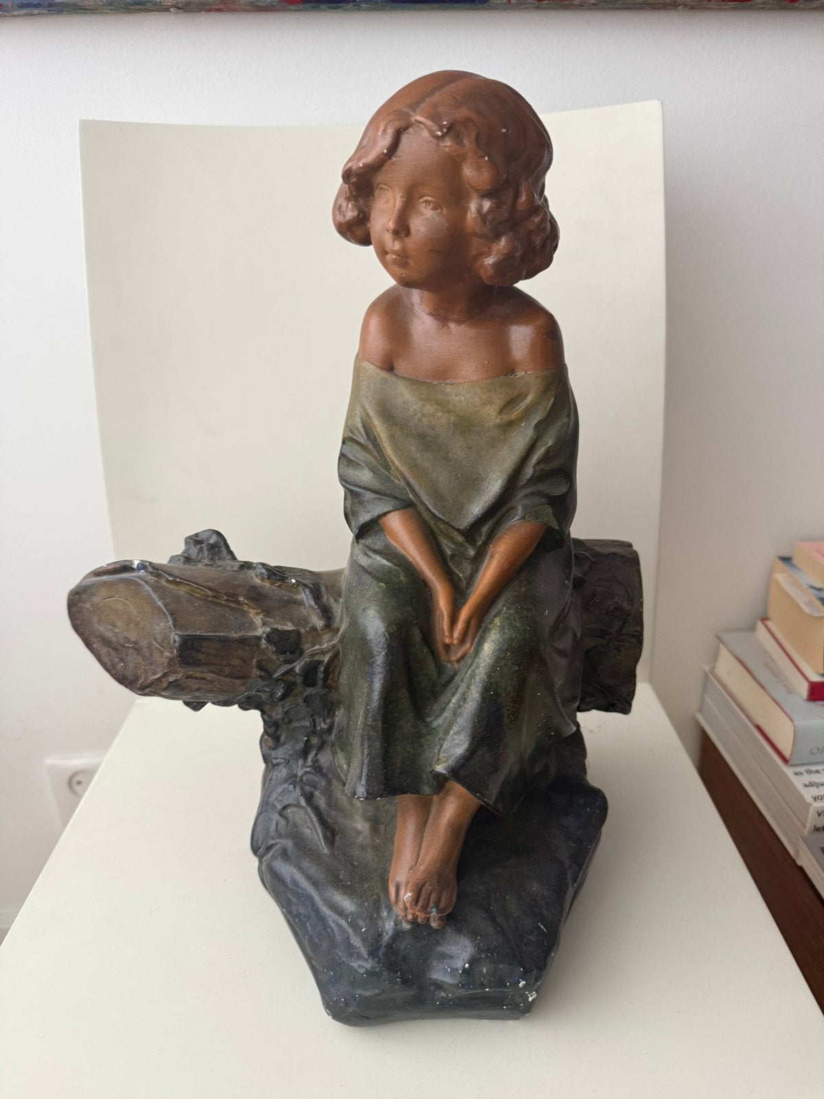 Gipsen beeldje, Antiek en Kunst, Ophalen, Art deco, Gips, Beeld