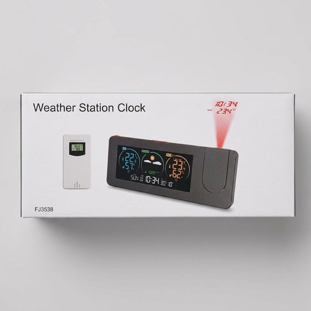 NIEUW: Luxe Weerstation met Projectieklok & Buitensensor –., Verzenden, Nieuw