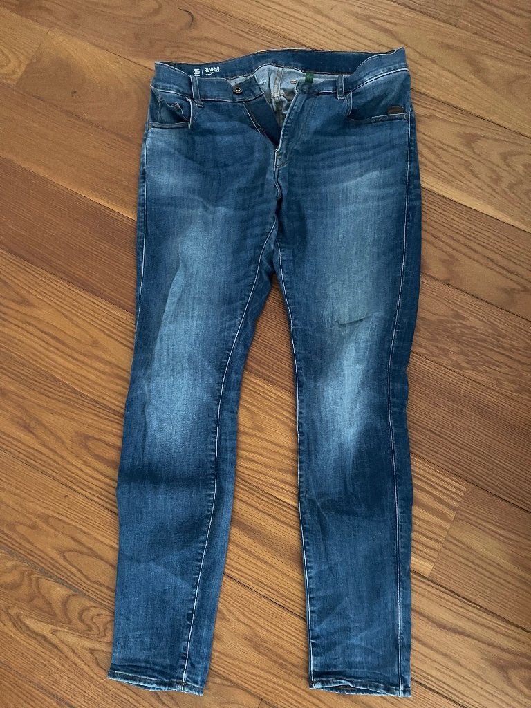 Heren jeans G Star, G-Star Raw, Blauw, Ophalen of Verzenden, Zo goed als nieuw