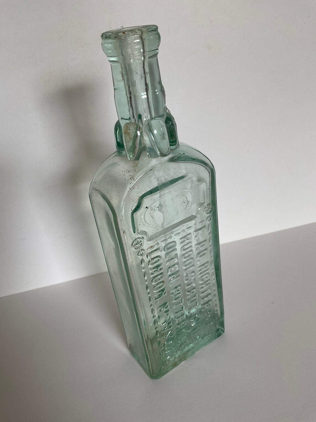 Antieke groene glazen medicijnfles 1890-1910, Ophalen of Verzenden