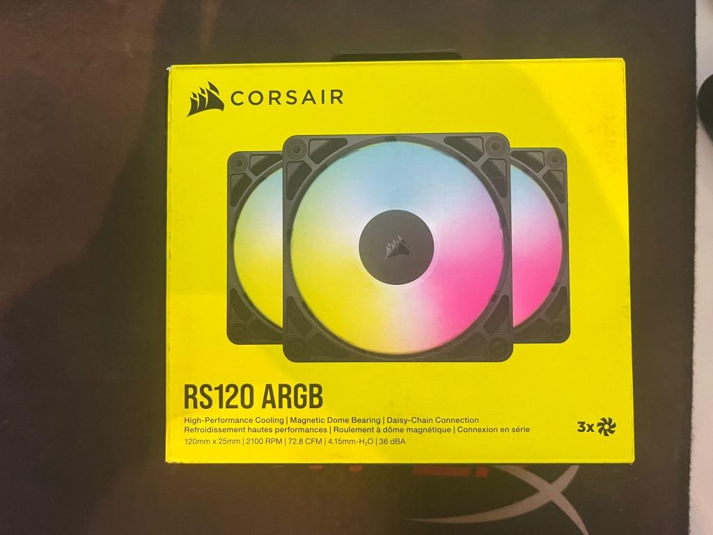 Corsair RS120 ARGB fans — 2 stuks, nieuw in doos, Ophalen of Verzenden, Nieuw, Luchtkoeling