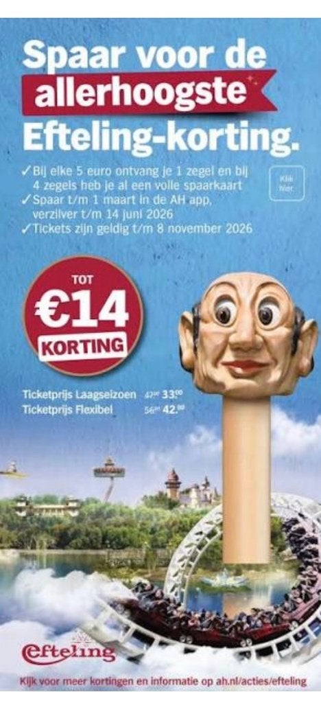 3x Eftelingkaartje / efteling kaartje, Drie personen of meer, Ticket of Toegangskaart