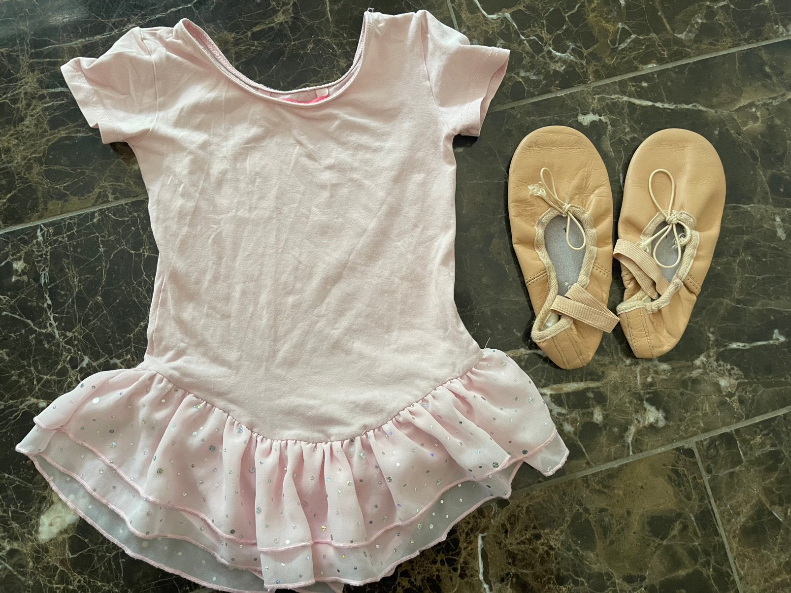 Papillon balletset: balletpakje maat 8 + balletschoenen maat, Ophalen of Verzenden, Gebruikt, Kleding