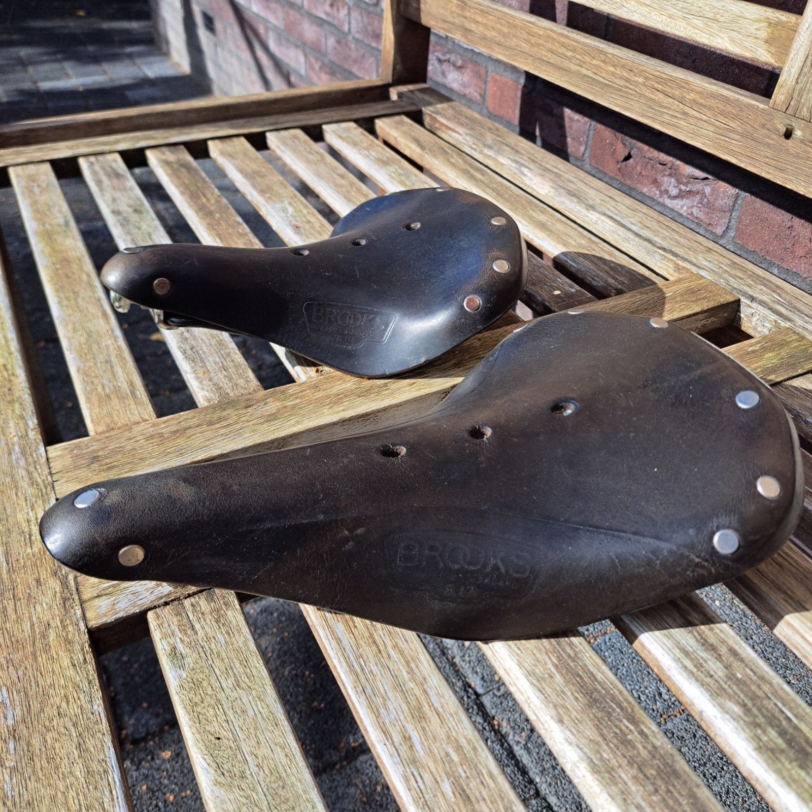 Brooks fietszadel dames en heren model, Ophalen of Verzenden, Gebruikt, Zadel, Leer
