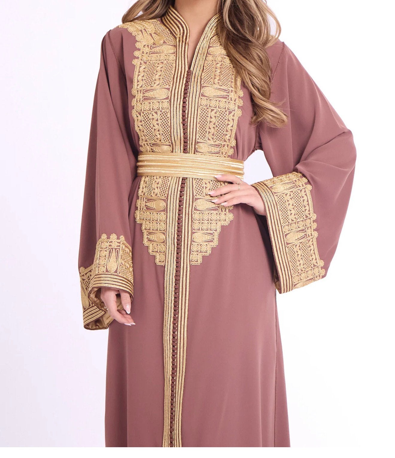 Caftan kaftan marokkaanse jurk, Kleding | Dames, Bruin, Nieuw, Ophalen of Verzenden, Maat 36 (S)