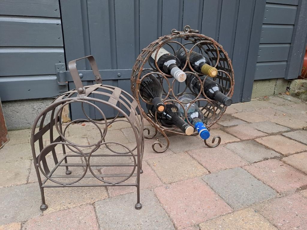 Leuke wijnrekken van metaal, Huis en Inrichting, Woonaccessoires | Wijnrekken, Gebruikt, 5 tot 15 flessen, Ophalen of Verzenden
