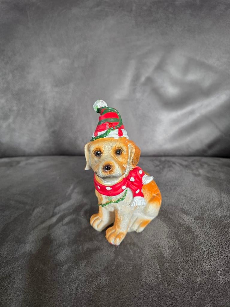 leuk decoratie kerst hondje, Verzenden, Zo goed als nieuw