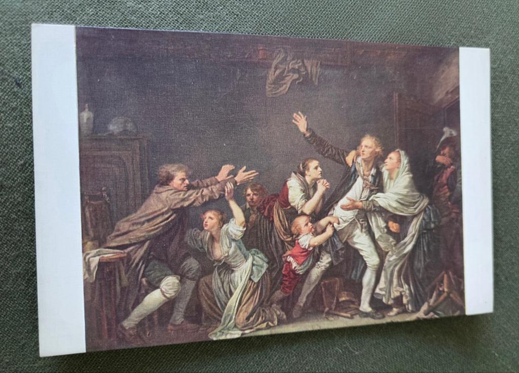 La Malédiction paternelle - Jean-Baptiste Greuze 1777, Verzenden, Voor 1920, Ongelopen, Overige thema's