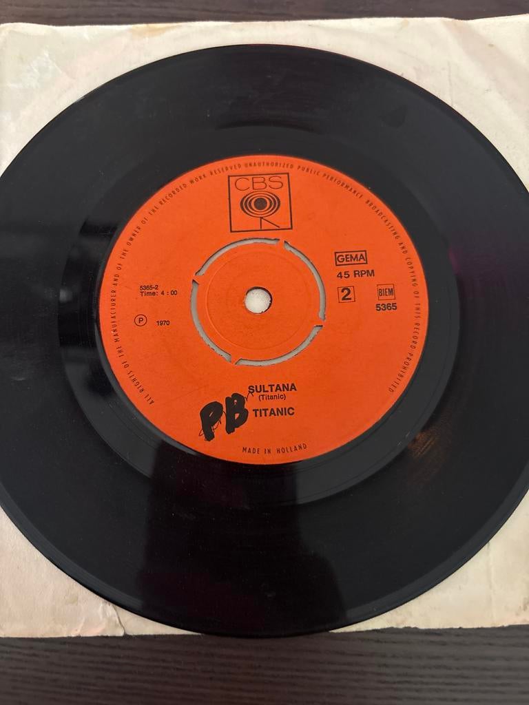 Sultana (Titanic) (1970) Single Vinyl CBS, Ophalen, Gebruikt, 7 inch, Single