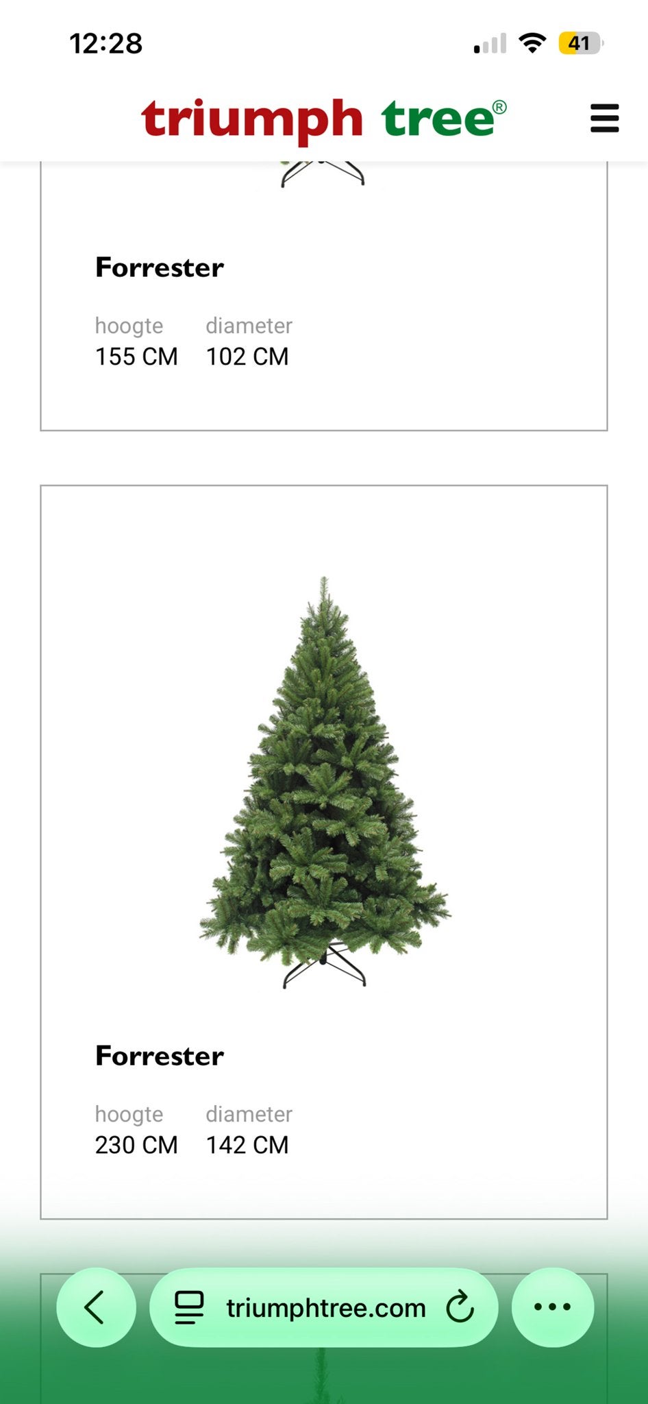Triump tree kunstkerstboom, Diversen, Ophalen, Zo goed als nieuw