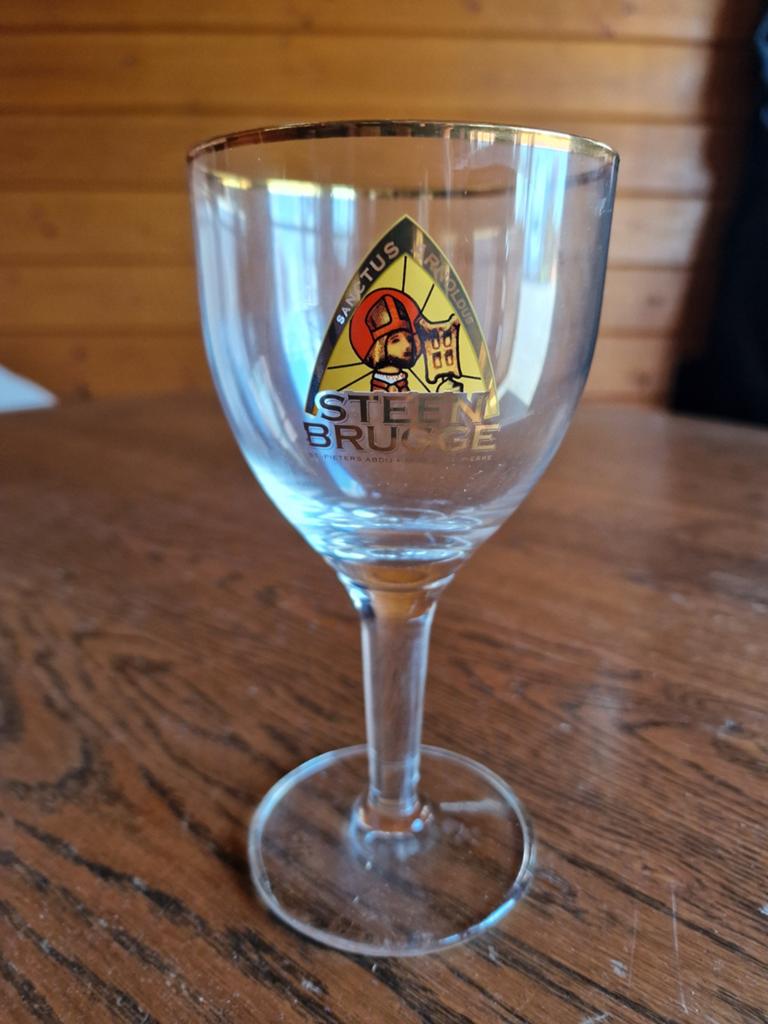 6 Steenbrugge bierglazen, Ophalen, Meerkleurig, Overige merken, Glas