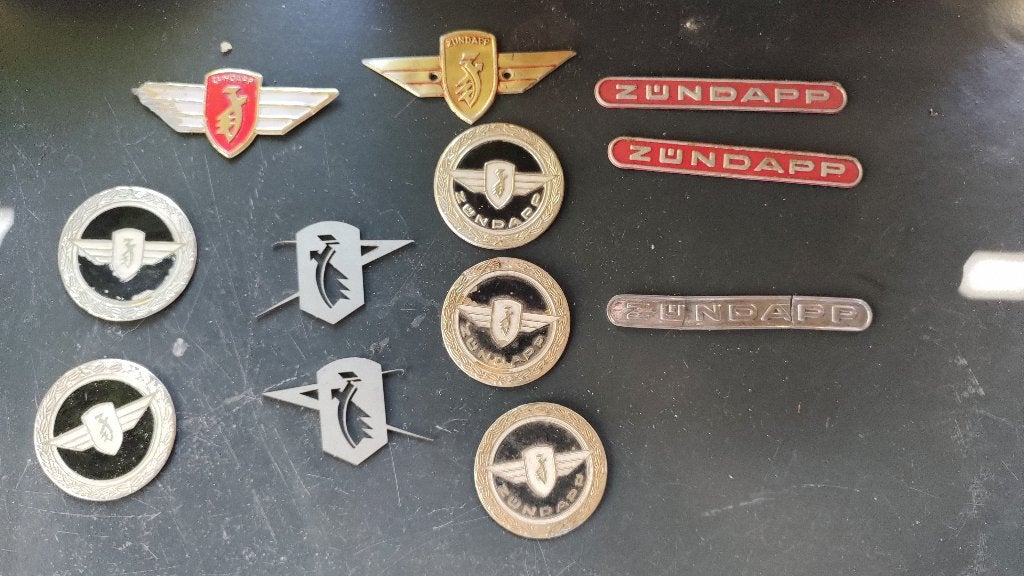 Zündapp originele emblemen, Ophalen of Verzenden, Gebruikt, Overige typen
