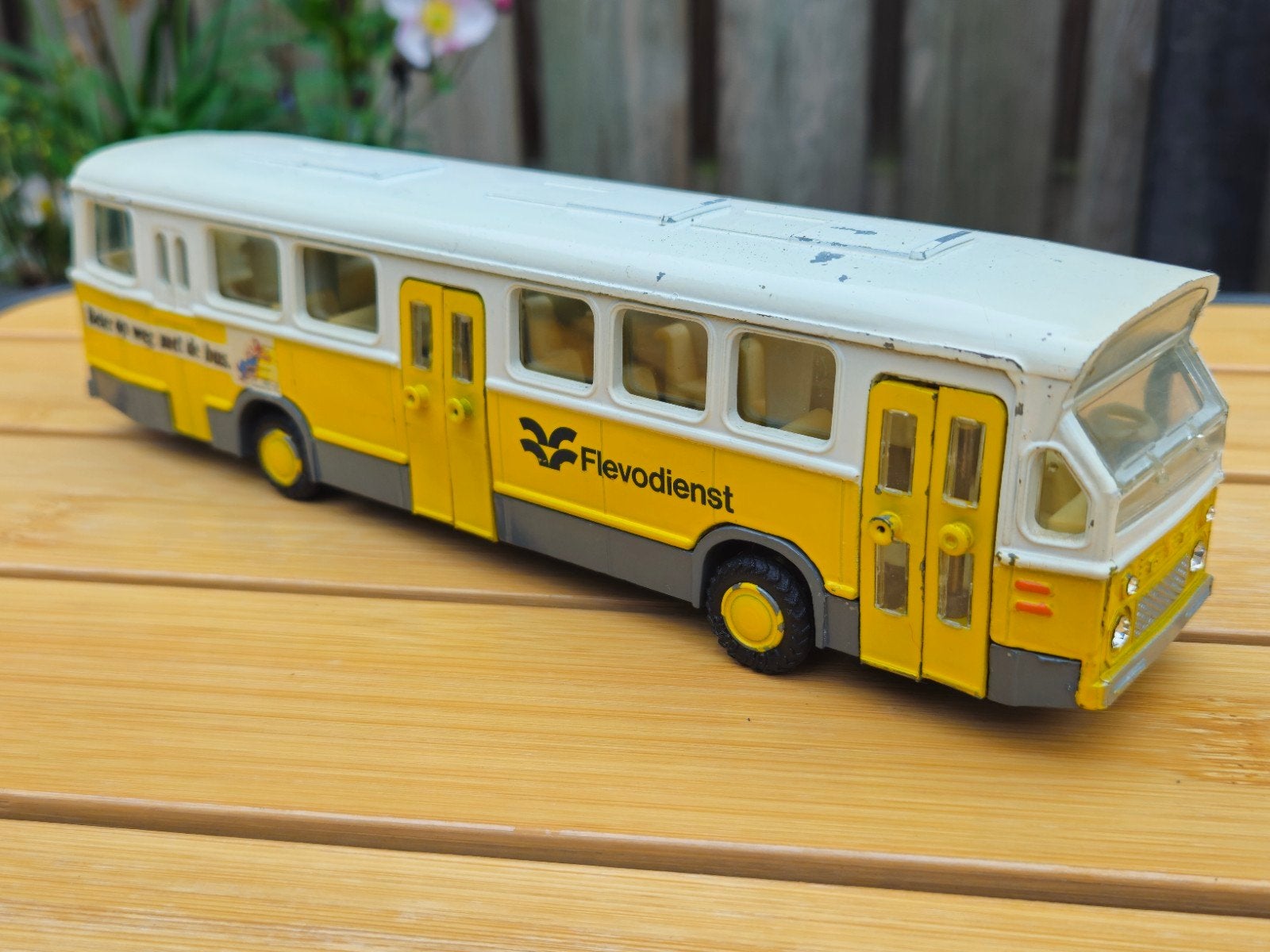Lioncar Citybus Flevodienst - Jaren '80 - Schaal 1:50, Ophalen of Verzenden, Gebruikt, Bus of Vrachtwagen, Lion Toys