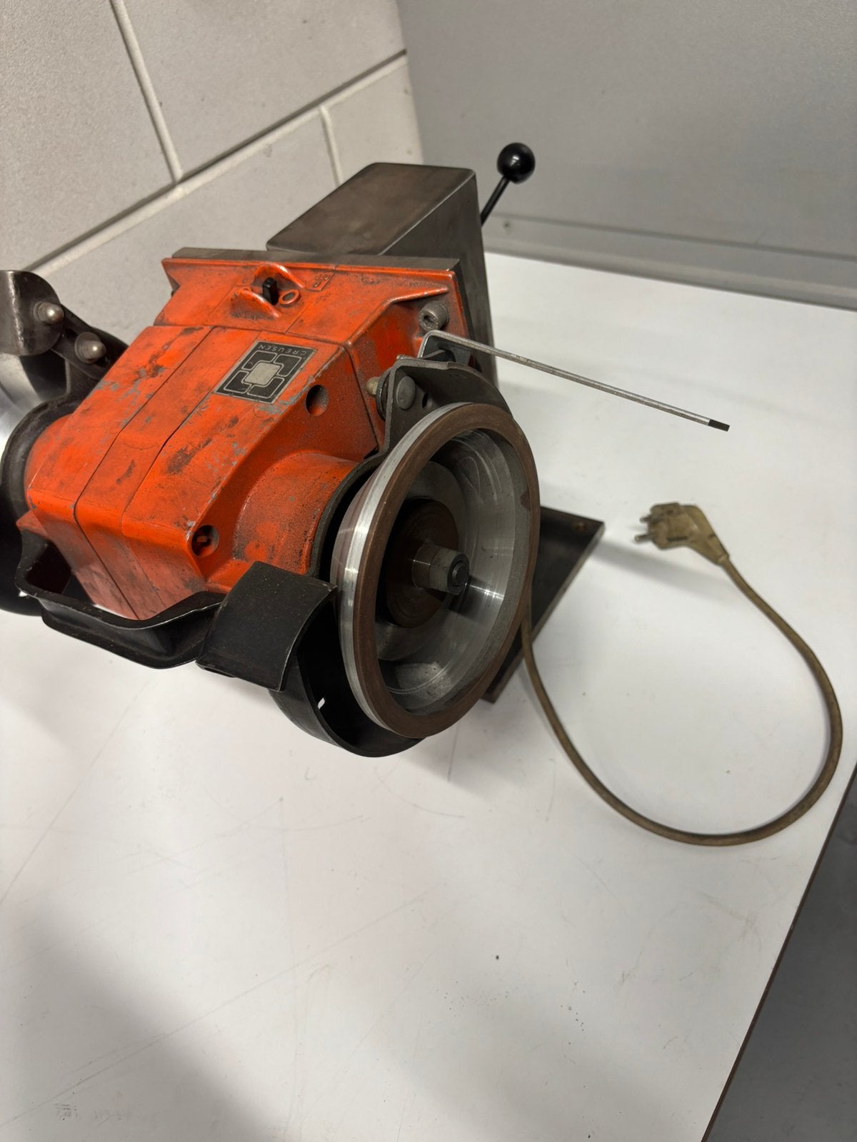 Creusen Dubbele Bankslijpmachine, Doe-het-zelf en Verbouw, Ophalen of Verzenden, Gebruikt, Minder dan 700 watt, Overige typen