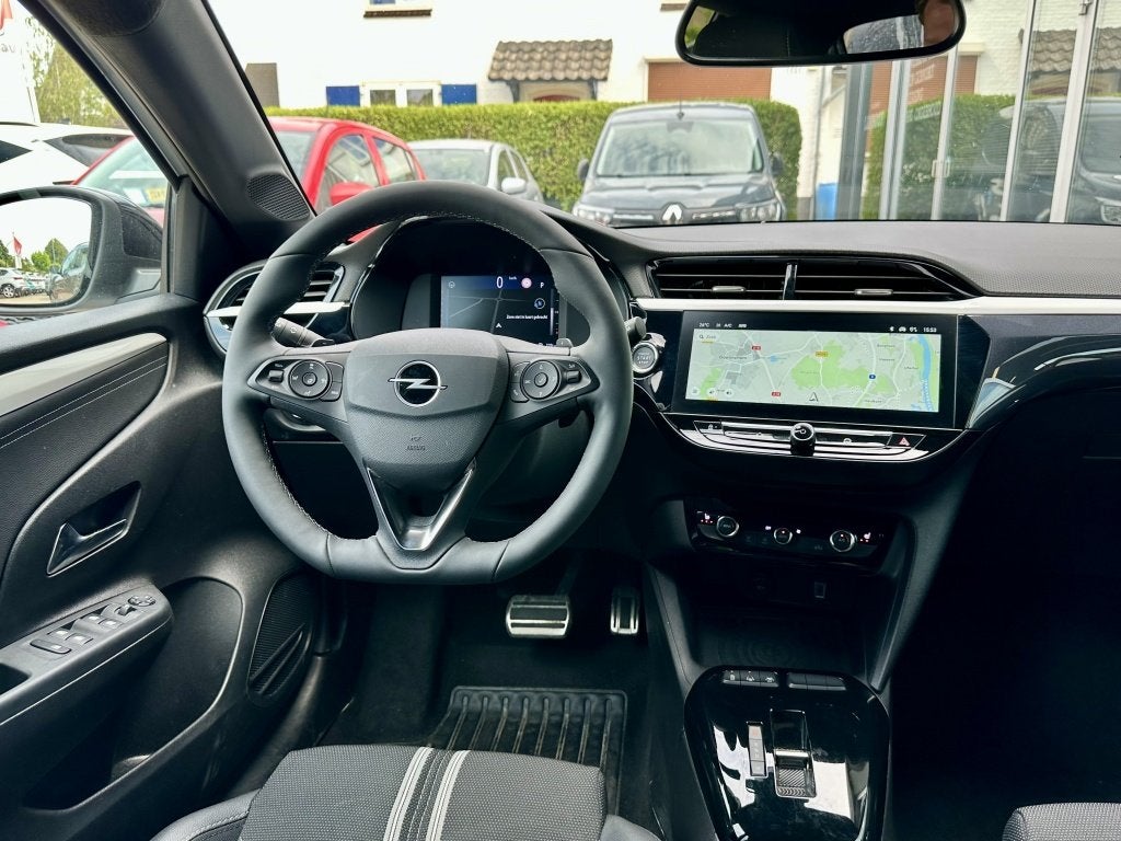 Opel Corsa 1.2 Turbo Hybrid GS Adaptive-cruise Camera Stoelv, 101 pk, Gebruikt, Euro 6, Leder en Stof