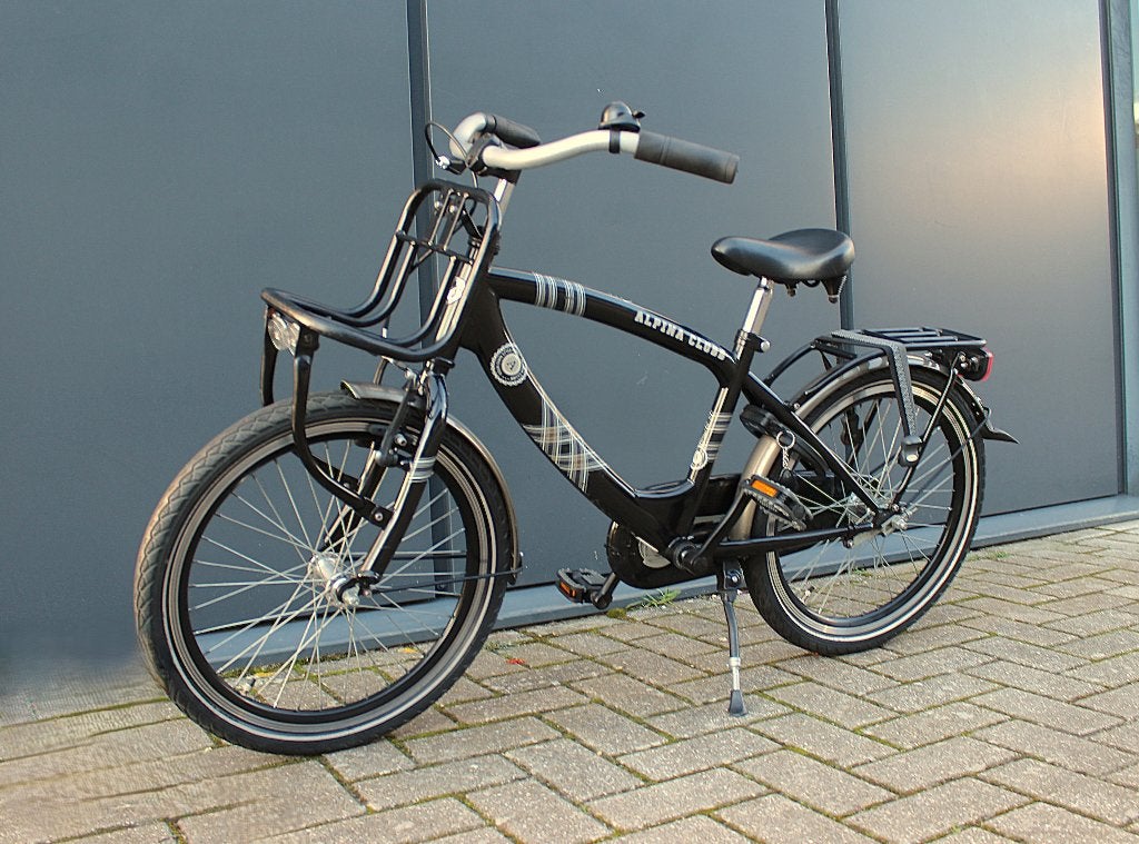 Jongensfiets ALPINA Clubb 20" Zwart Transportfiets, Fietsen en Brommers, Fietsen | Jongens, Gebruikt, 20 inch, Handrem, Schijfrem