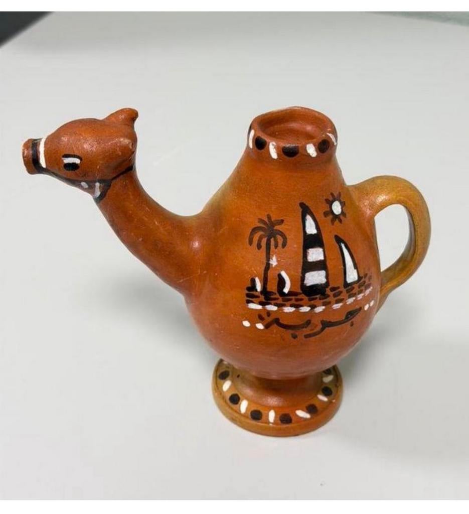 vintage magische kameel uit Djerba Tunesië keramiek theekan, Ophalen of Verzenden