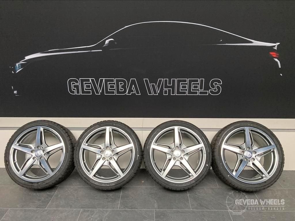 19'' originele Mercedes-Benz AMG GT velgen + winterbanden, 19 inch, Gebruikt, 255 mm, -